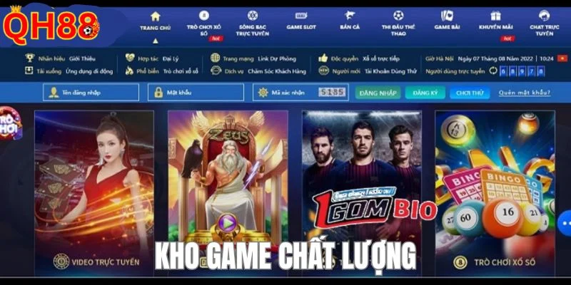 Nhà cái sở hữu kho tàng game phong phú giúp người chơi thoải mái lựa chọn. 