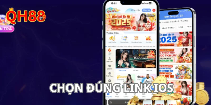 Chọn đúng link download ứng dụng điểm chơi cho hệ điều hành IOS.